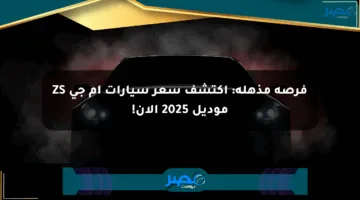 فرصة مذهلة: اكتشف سعر سيارات إم جي ZS موديل 2025 الآن!